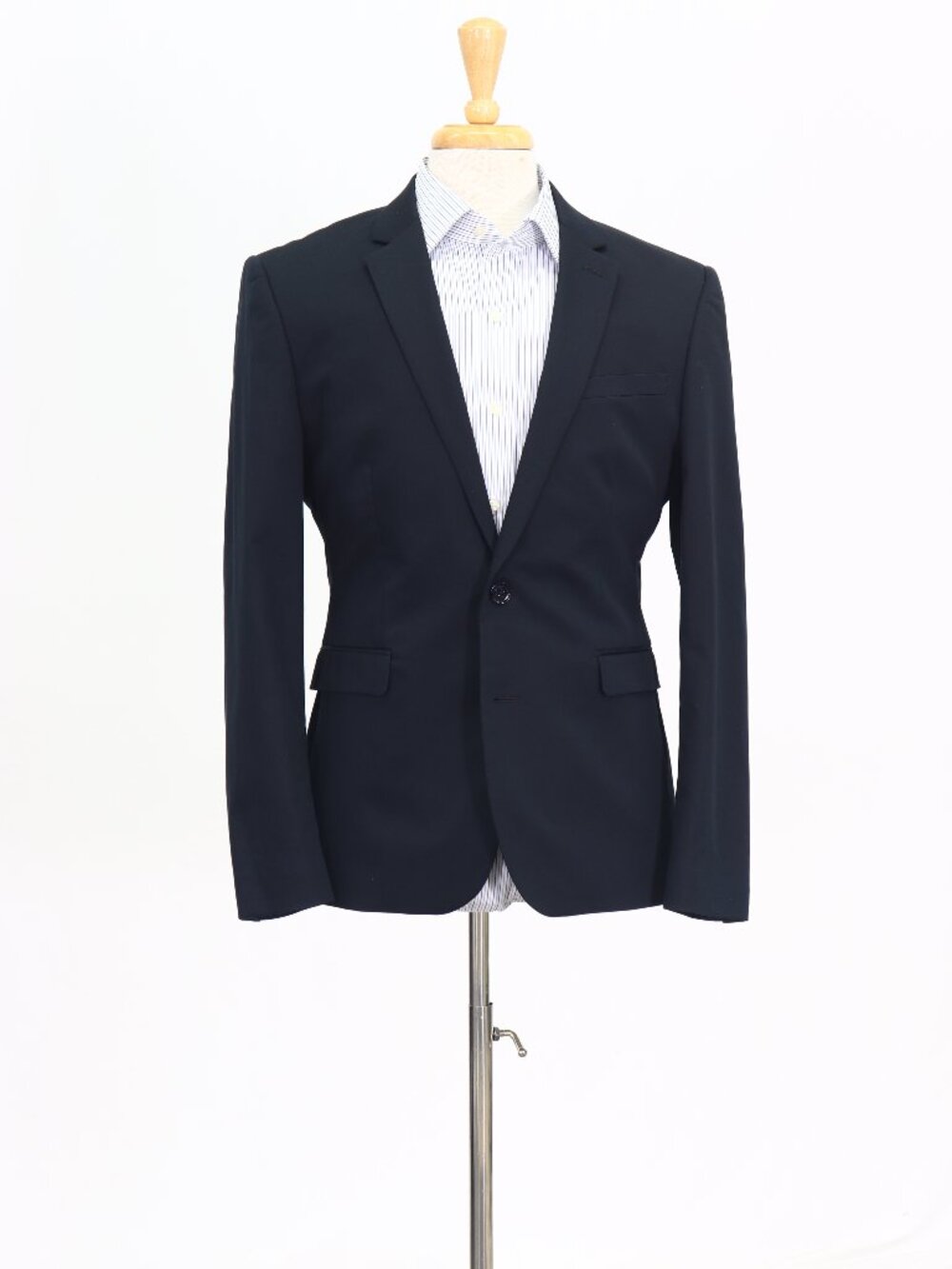 Express 40R Black Blazer Sport Coat Jacket 2-Button Solid W828